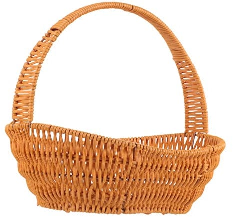 PRETYZOOM Blumenkorb Selber Machen Aufbewahrungskorb Für Süßigkeiten Dekorativer Pflanzkorb Gewobener Korb Von Blumenarrangements Picknickkorb Rattan Plastik
