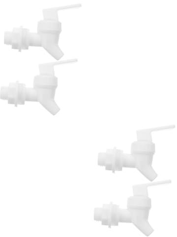 Housoutil 4 Sätze kalter wasserhahn Multifunktionseimer Bierzapfhahn Wasserflaschen Kühler professioneller Trinkhahn Party Wasserhähne Wasserspeier Komponente Britta Wasserspender pp Weiß