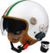 Kcolic Bluetooth-Motorradhelm, Jethelm Mit Visier, ECE-Zugelassener 3/4 Halboffener Motorradhelm Mit Lautsprechermikrofon Für Damen Und Herren Für Roller-Renn-Sturzhelm F