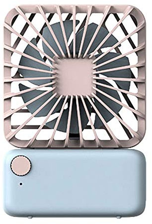 iFutniew F3 - Ventilador cuadrado pequeño silencioso portátil para colgar, ventilador eléctrico de carga USB, adecuado para el hogar, la oficina al aire libre