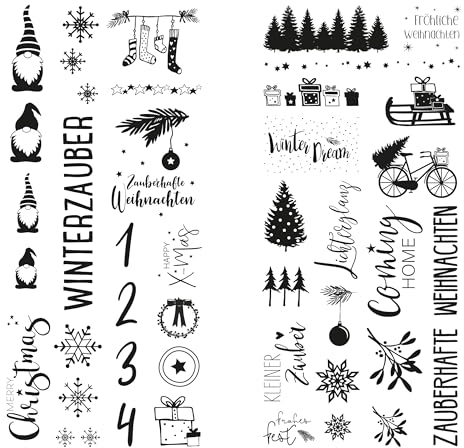 Rayher Transferfolie Winter + Christmas, Verschiedene Designs, SB-Btl. 2Bogen, 31648000