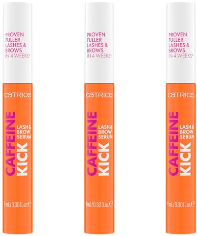Catrice Caffeine Kick Lash & Brow Serum, Wimpernserum, Transparent, volumengebend, stärkend, pflegend, transluzent, vegan, ohne Mikroplastikpartikel, Nanopartikel frei, ohne Parfüm, 3er Pack (3x9ml)