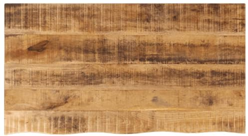 vidaXL Tischplatte, Holzplatte für Tisch Esstisch Couchtisch, Massivholzplatte Baumkante, Ersatztischplatte, 100x60x3,8cm Massivholz Raues Mangoholz