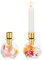 NUPTIO Kerzenständer Stabkerzen Kerzenhalter mit Trockenblumen: 2er Glas Stabkerzenhalter Gold Kerzenhalter Weihnachten Geschenke für Frauen Tischdeko Esstisch Frühling Boho Deko