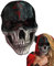 Masque facial squelette, couvre-visage crâne femme, couverture de visage de guerrier , couverture de tête de mort complète pour adultes, couverture faciale en latex réaliste, squelette