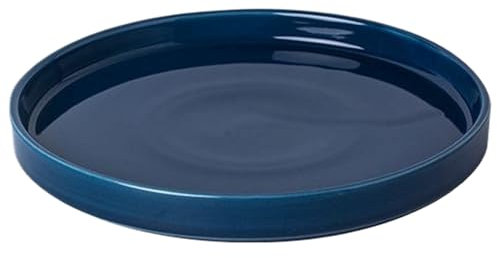 TANGPINGMAO Soucoupe pour Plantes en céramique 7,1 Pouces Bleu Plateau de Drainage Anti-Rayures Plateaux pour Plantes pour Pots Soucoupes à Fleurs pour l'intérieur, Fournitures de Jardin