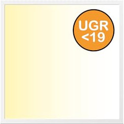 WSU Lights 1x LED Panel, Deckenleuchte, 62x62cm, 4400lm, Warmweiß 3000K blendfrei UGR<19, 40W, inkl. Trafo, Rasterleuchten, Einlegeleuchte, Büroleuchten (3000K, 1)