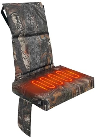 Luocute Beheiztes Hunt-Sitzkissen, Kabelloses, Wiederaufladbares, Tragbares Heizkissen mit Rückenlehne, Ausgestattet mit 3 Heizeinstellungen, Beheizter USB-Akku für O