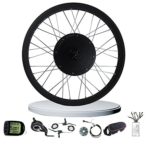 Kit de conversion de vélo électrique 20 26 roues arrière 72 V 3000 W avec écran LCD, contrôleur intelligent et système PAS pour vélo de neige 26