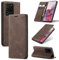 owlhold Hülle Samsung Galaxy S20 Ultra klapphülle Premium Lederhülle Weiches Vintage-Nubukleder Faltbare Ständer Schutzhülle Kartenfach Standfunktion klapphülle Samsung Galaxy S20 Ultra 5G - Kaffee