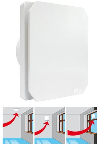 Briconess.com Aspiratore elettrico assiale ø 120 mm 140 m3h per ricambio aria in bagni ciechi mansarde taverne tensione 220v potenza 15w