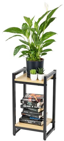 STRADO Blumenständer Metall Pflanzenständer Pflanzenregal Indoor| Blumenhocker Pflanzenhocker Blumensäule Pflanzregal | Blumentopf Ständer mit 2 Etagen für 2 Topfen