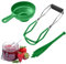VirtuGro 3 PCS Kit de Mise en Conserve Entonnoir Cuisine Silicone Pince de Mise en Conserve Canning Measurer Supplie Entonnoir Confiture Canning Kit Vert