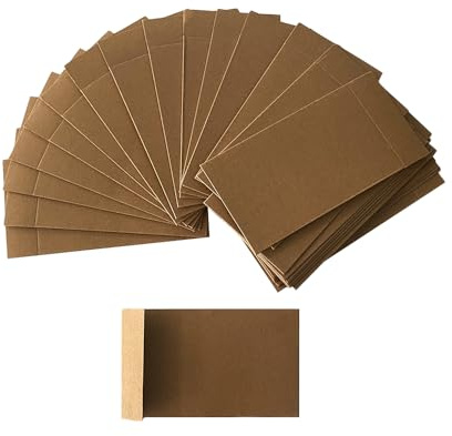 CZAKOMIX 30 PCS Briefumschläge Kraftpapier Umschläge, Vintage BriefumschläGe, Mini Umschläge, Mini Geschenktüten, Für Grußkarten, Geburtstagskarten, Party/Hochzeit