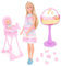 Toyland® Twin Baby Care Fashion Doll Playset - 1 Doll, 2 Babies, 1 Rocking Cot, 1 High Chair & 11 Accessories Included - Girls Toys