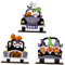 KOMBIUDA 3 Sätze Halloween-autodekoration Etagen-cupcake-ständer Girlande Gestufter Tablettständer Geburtstagsdekorationen Skelett-halloween- Tür Halloween-zeichen Holz 3 Stück * 3