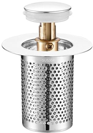 Bonde Lavabo Salle De Bain - Bouchon De Baignoire Avec Crépine Anti-Bloqué | Pop Up Bouchon De Vidage Universel | Bouchon D'évier | Bouchon De Vidange | Attrape-cheveux Anti-colmatage, Bouchon De Vida