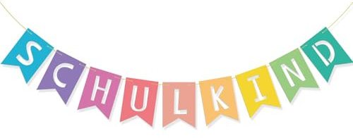 COLOFALLA Schulkind Deko Schulkind Girlande Banner Bunt Einschulung Deko Banner Mädchen Jungen Aushöhlen Deko Einschulung Girlande Schulanfang