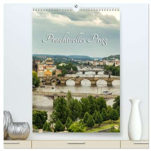 Prachtvolles Prag (hochwertiger Premium Wandkalender 2026 DIN A2 hoch), Kunstdruck in Hochglanz: Prag, die Goldene Stadt an der Moldau besticht durch geschichtliche Bauwerke. (CALVENDO Orte)