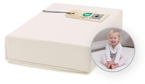 Ehrenkind® Spannbettlaken für Babybett Kinderbett | 100% Bio-Baumwolle Spannbettlaken 140x200 | Atmungsaktives Spannbetttuch (160 g/m²) | Oeko-TEX 100 Zertifiziert, 200x140cm Natur