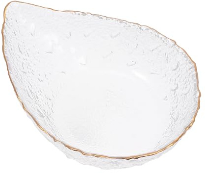 Mobestech Ciotola in Vetro e Resistente agli Urti Forma Goccia d'Acqua Grande capacità per Insalate e Verdure Fresche in Cucina