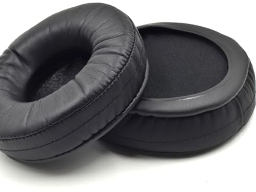 Ersatz-Ohrpolster für Sennheiser HD250 II HD520 II HD530 II HD540 HD560 Kopfhörer, Proteinleder Schwamm Weiches Atmungsaktiv Ersatzpolster Kopfhörer-Hülle mit Schnalle (1:1,Schwarz)
