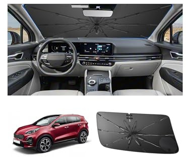 [2026 Nueva actualización] Parasol Ki-a Sportage NQ5 2023-2025, Modelo actualizado para Coche, Proteccion UV, sombrilla Plegable, sombrilla Frontal