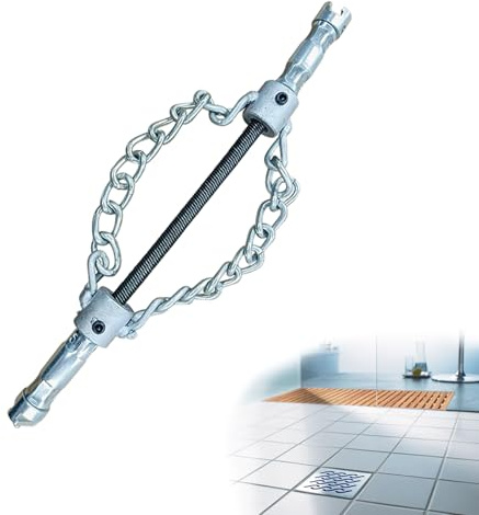 Wshxjzyay Flex‑Shaft Sewer Descaling Chain, Push-Type Rotary Cable Sewer Dredg, Multi-Purpose PVC Pipe Maintenance Tool for 16mm Spring