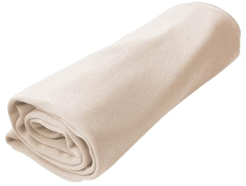 Hoppediz Pucktuch ab Geburt, Creme | Elastisch, weich und anschmiegsam, zum pucken von neugeborenen Babys, leichte Decke, aus Baumwolle