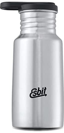 Esbit Trinkflasche Pictor - Edelstahl Trinkflasche mit praktischem Loop Verschluss - 350 ml in Edelstahl