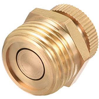 sourcing map 1/2BSP Male Thread Dia Air Compressor Part Brass Tone Security Water Drain Valve