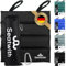 Faltbares Iso-Sitzkissen Outdoor Sitzmatte (35x35cm) mit Tragetasche + Karabinerhacken für idiale Befestigung am Rucksack maximaler Schutz vor Kälte Nässe Schmutz SCHWARZ