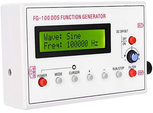 FTVOGUE 1HZ-500KHz Generador de Señales de Función DSS,Seno + Cuadrado + Triángulo + Sierra Onda