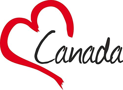 Auto Aufkleber Canada Herz Sticker ca.9x12 cm konturgeschnitten