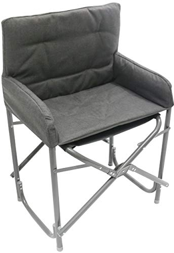 Homecall Klappstuhl aus Aluminium mit Rückenlehne - (Grau)