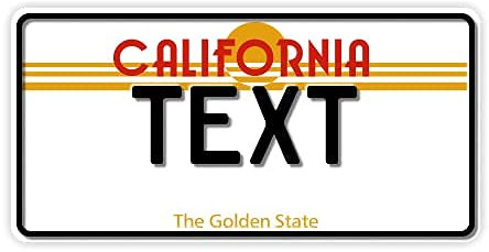 Funschilder.de - USA-Motiv, individuell gestaltetes Funschild, Wunschmotiv mit verschiedenen Staaten, Kennzeichen aus Aluminium mit Wunschtext, Made in Germany, 300 x 150 mm