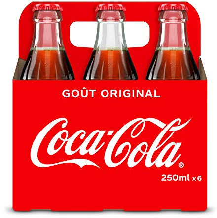 Coca-Cola Boisson Bouteille Verre 6x25cl