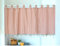 Yaland Elegant Schlaufenschal karo Gardine Karierte Küche Gardine Scheibengardine mit Kugeln-Kante Landhausstil Bistrogardine mit Raffhalter (HxB 40x140cm, orange) 1 Stück