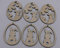 Osterdeko 6 Stück Ostereier mit Hase Osterhase Aufhänger Geschenk Deko Sperrholz Natur Zuhause je ca 9x6,6 cm Osterhasen Osterfest