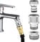 hsmhose Sink Faucet Quick Connector, Faucet Adapter for Sink Connection, Shower Hose/Garden Hose, Washing Machine, Pet Bathing, Chrome Finish, Brass, Contemporary Style