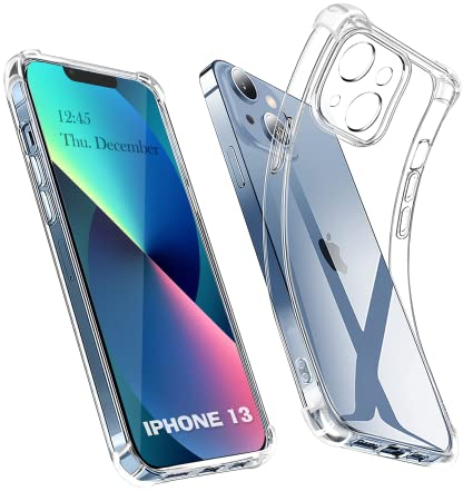AURSTORE für iPhone 13 Hülle, Kompatibel Mit Handyhülle iPhone 13 6,1 Zoll, Silikon weich Anti-Kratzt, Schutzhülle Cover Stoßfest (Durchsichtig)