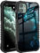 FJyuanqi Compatible with iPhone 12/12 Pro Case for Men Boys, Cool Blue Dragon Design with Anti Slip Shockproof Bumper, PC Backplane Protection+Soft Silicone TPU Prevention Protective Case
