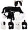 Skylety Pflegendes Katze Stofftier Mit Plüsch Kätzchen Kuscheltier Plushie Kätzchen Mama Katze Plueschtier mit 4 Baby Kuschelkatze für Geburtstag Spielzeug(Flauschiger Stil)