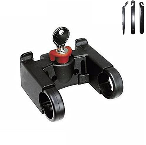 Rixen & Kaul Lenkeradadapter abschließbar für Taschen Körbe Kartenhalter Standard 22-26 mm inkl. Reifenheber