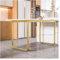 Tischkufen Aus Stahl, Tischbeine Für Esstisch Schreibtisch, Haarnadel Tischbeine, Schwerlast Tisch-Gestell Aus Metall, Schrauben Bodenschoner Für Schreibtisch Esstisch, Konferenztisch (Color : Gold,