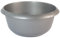 Matangi Plus Round Kitchen Household Cleaning Washing UP Bowl, 8L Capacity, Round Plastic Assorted Colour (1, Metallic Silver)