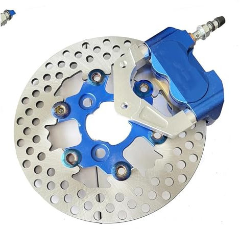 disco freno moto Pinze Freno Per Scooter Moto Elettrico 200mm 220mm Staffa Adattatore Pompa Freno A Disco Per Aerox BWS RSZ RPM CNC(Color:Blue 200mm)