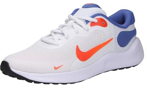 Nike Revolution 7 Schuh für ältere Kinder, White/Team Orange-Astronomy Blue, FB7689-102, 34 EU (2.5Y US)