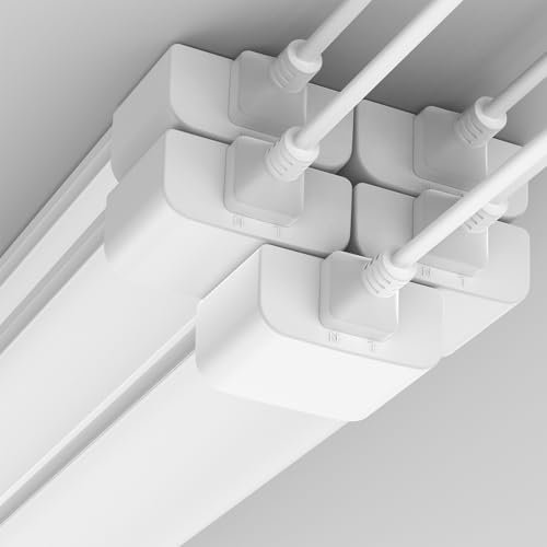 Modlicht 5 x LED Feuchtraumleuchte 60cm, 18W 6000K Kalteweiß Deckenleuchte Feuchtraum Flach, 2000LM LED Feuchtraumlampe, IP65 Wasserfest Werkstattlampe, Kellerleuchte, Neonröhre für Büro Lager Garage