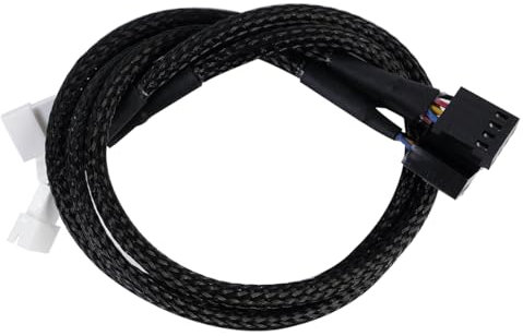 Sarini Lot de 3 câbles Adaptateur PWM, câble Adaptateur de Ventilateur 4 Broches, répartiteur 30 cm 4 Broches avec Micro connecteurs pour Ventilateur de Refroidissement de Carte Graphique VGA